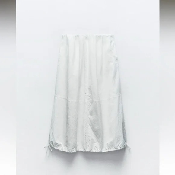 ZARA NYLON BALLOON MIDI SKIRT M - Picture 5 of 8